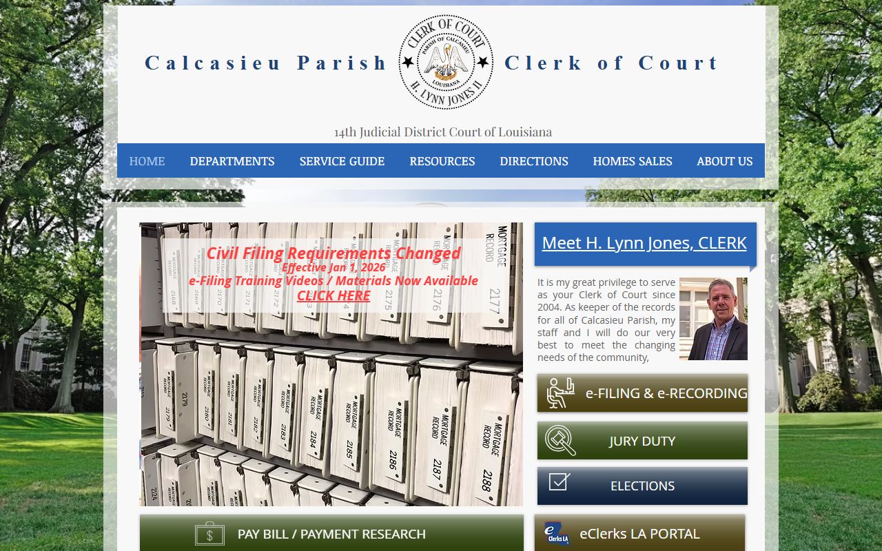 Lake Charles genealogy records Calcasieu Parish clerk of court