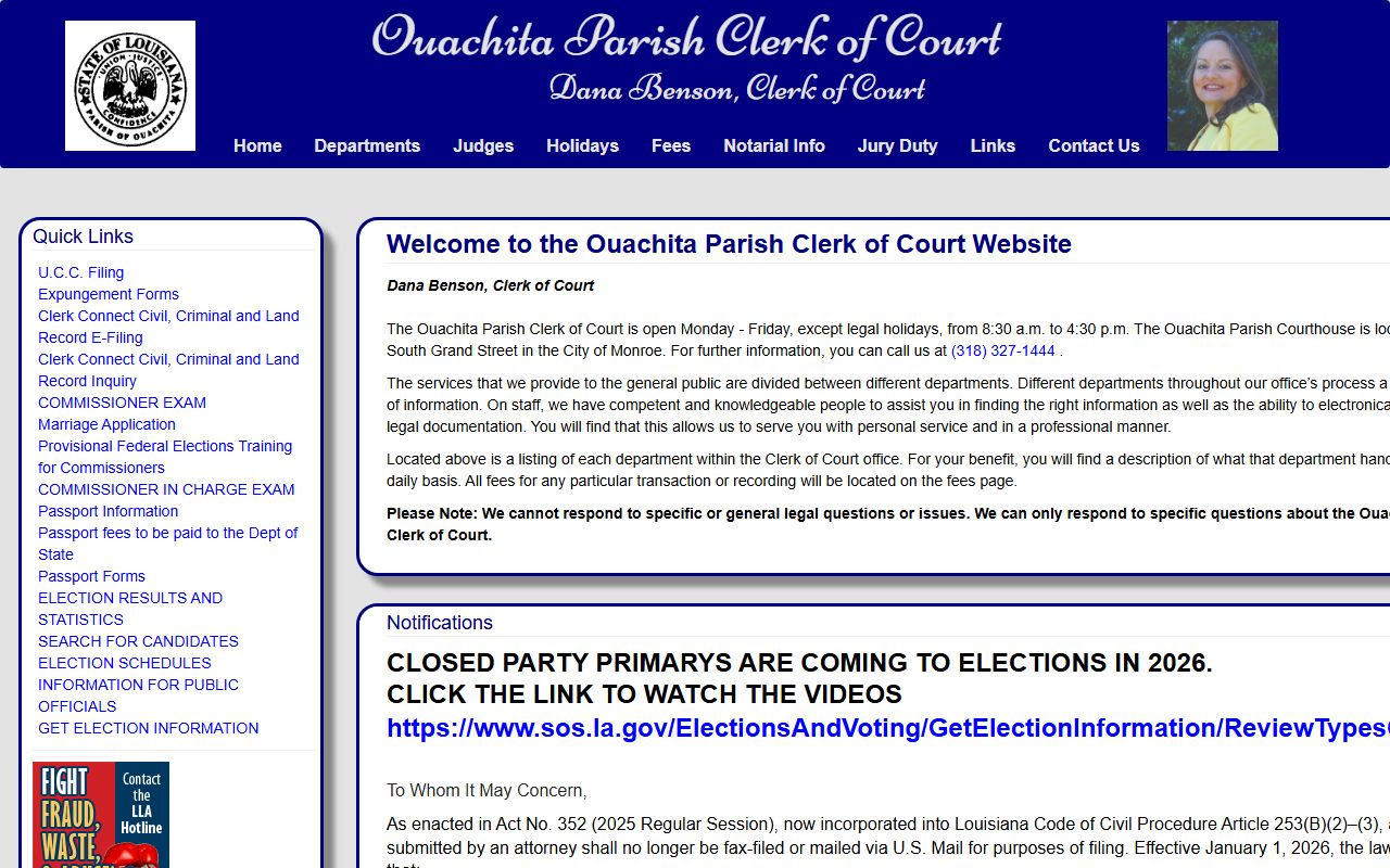 Monroe genealogy records Ouachita Parish clerk of court