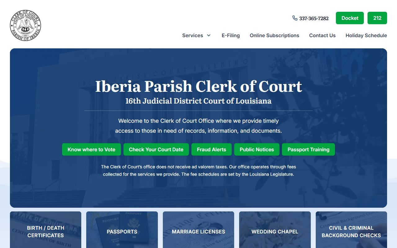 New Iberia genealogy records Iberia Parish clerk of court
