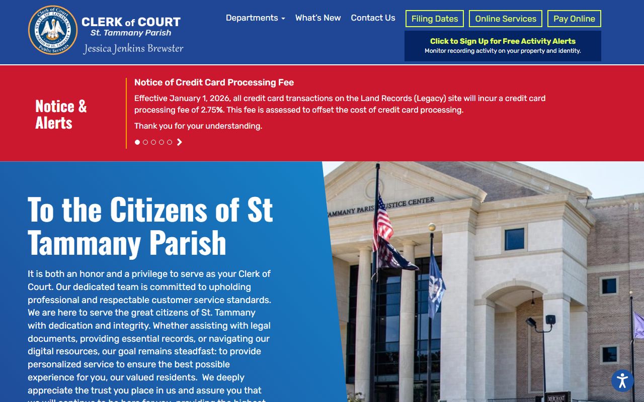 Slidell genealogy records St. Tammany Parish clerk of court