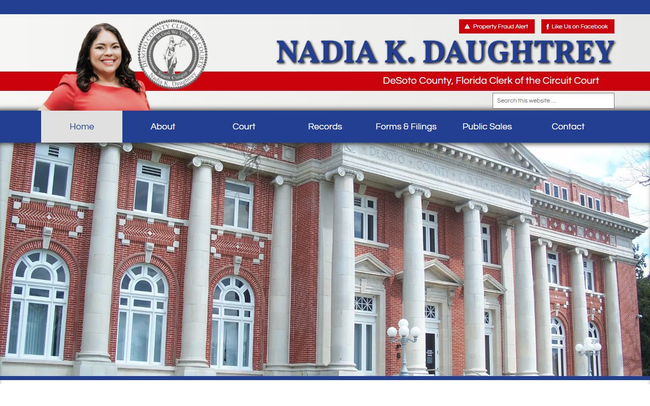 DeSoto Parish Clerk of Court website for genealogy records