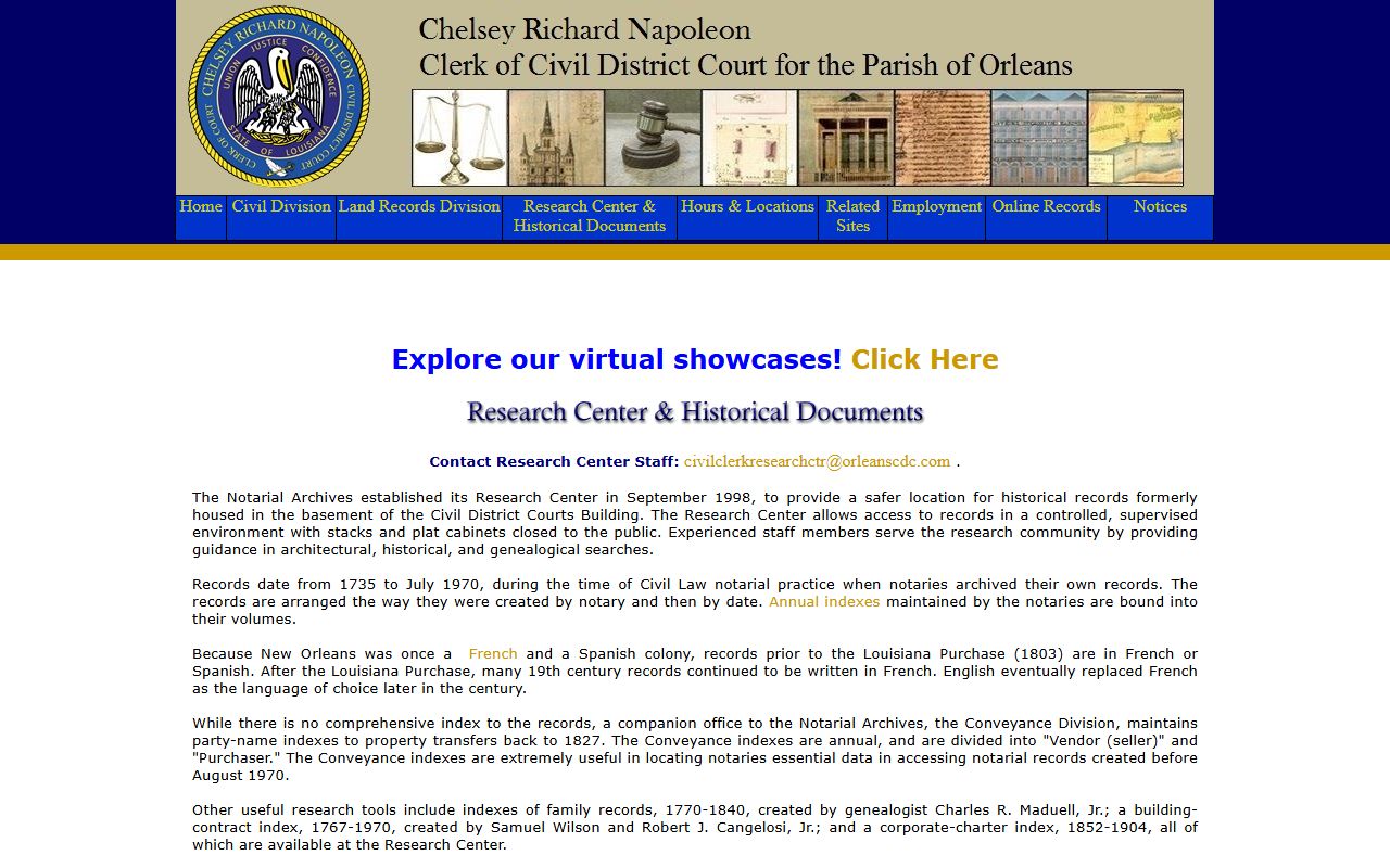 Orleans Parish Notarial Archives Research Center